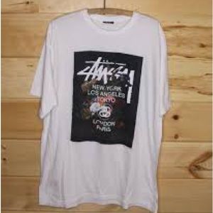 White medium stussy shirt